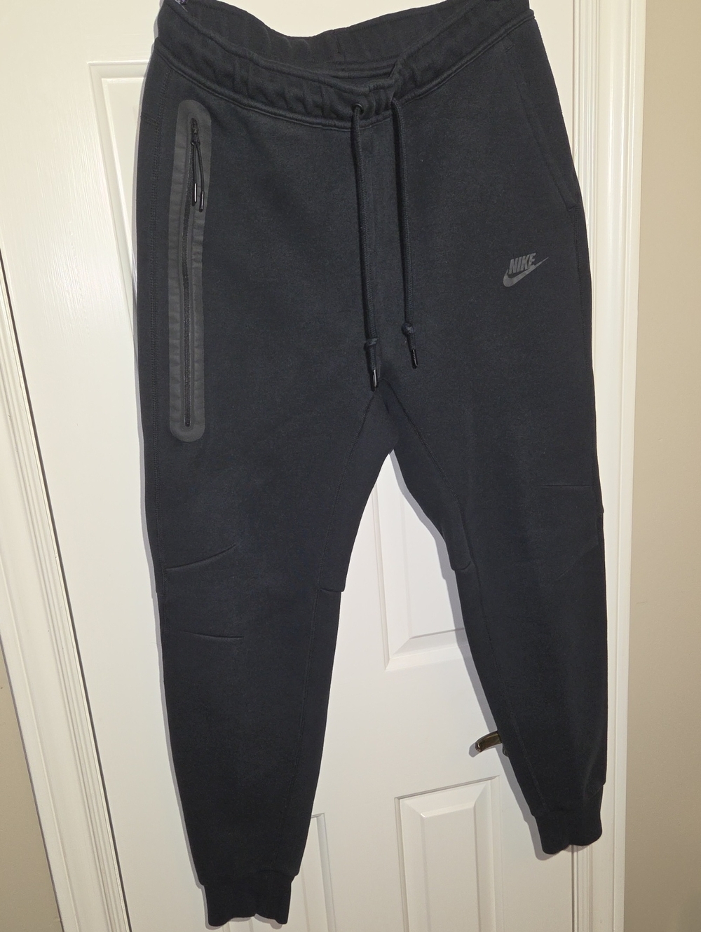 Nike Black Tech Fleece Joggers with Zipper Pocket